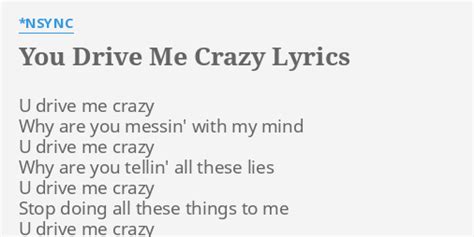 u drive me crazy lyrics.